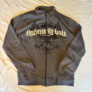 Men’s Zip-Up Sweatshirt - Dark Gray